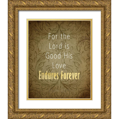 Psalm Cross 2 Gold Ornate Wood Framed Art Print with Double Matting by Kimberly, Allen