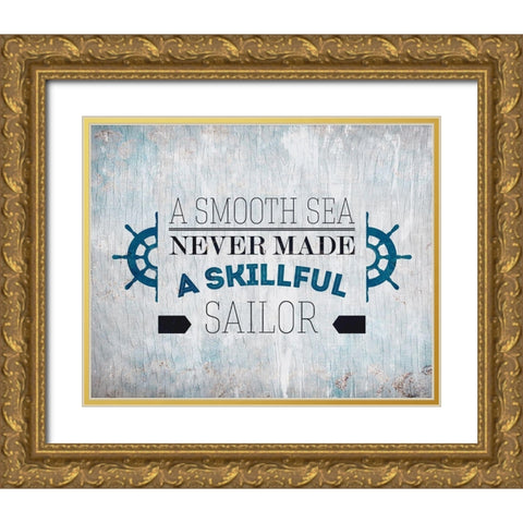 The Sea 2 Gold Ornate Wood Framed Art Print with Double Matting by Kimberly, Allen
