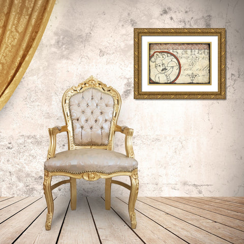 Cafe B Gold Ornate Wood Framed Art Print with Double Matting by Kimberly, Allen
