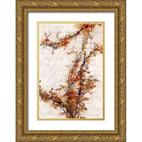 Branches Gold Ornate Wood Framed Art Print with Double Matting by Kimberly, Allen