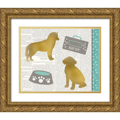Ruff Ruff 6 Gold Ornate Wood Framed Art Print with Double Matting by Kimberly, Allen