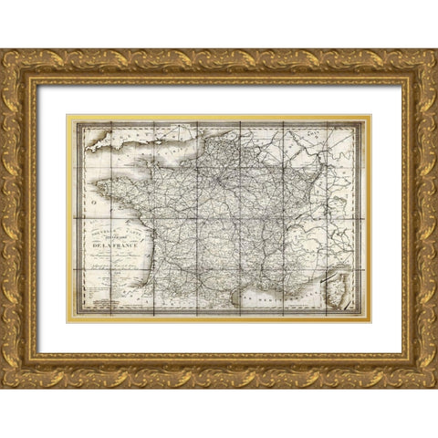 De La France Gold Ornate Wood Framed Art Print with Double Matting by Kimberly, Allen