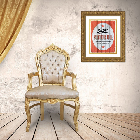 Motor Oil Gold Ornate Wood Framed Art Print with Double Matting by Kimberly, Allen
