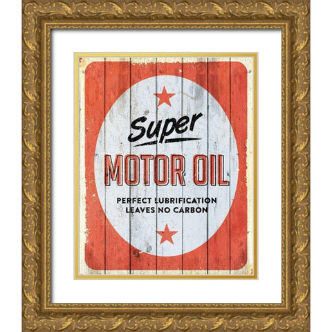 Motor Oil Gold Ornate Wood Framed Art Print with Double Matting by Kimberly, Allen