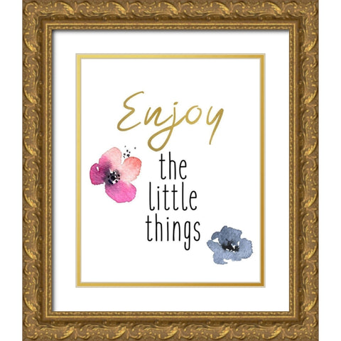 Enjoy the Day Gold Ornate Wood Framed Art Print with Double Matting by Kimberly, Allen