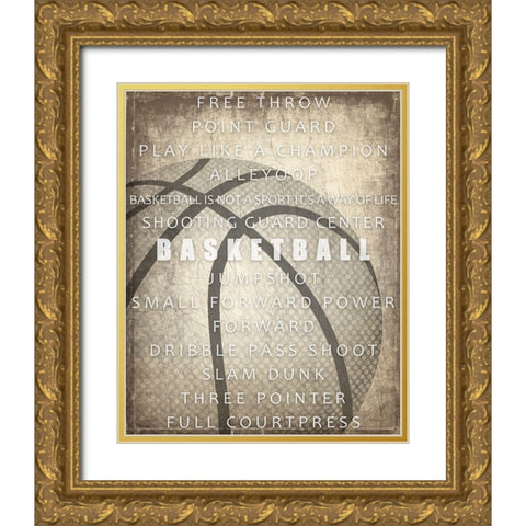 Sports a Way of Life 1 Gold Ornate Wood Framed Art Print with Double Matting by Kimberly, Allen