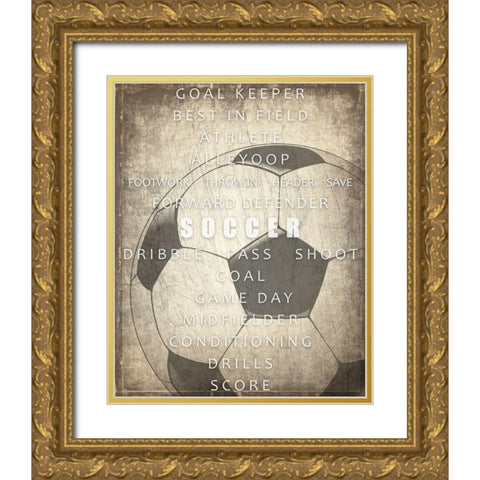 Sports a Way of Life 2 Gold Ornate Wood Framed Art Print with Double Matting by Kimberly, Allen
