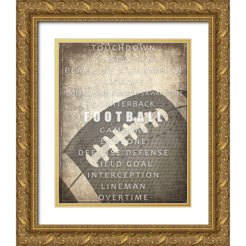 Sports a Way of Life 3 Gold Ornate Wood Framed Art Print with Double Matting by Kimberly, Allen