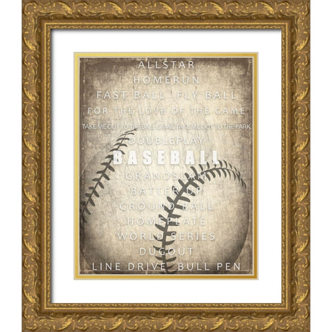 Sports a Way of Life 4 Gold Ornate Wood Framed Art Print with Double Matting by Kimberly, Allen