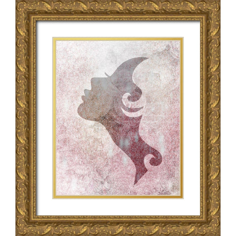 Silhouette 3 Gold Ornate Wood Framed Art Print with Double Matting by Kimberly, Allen