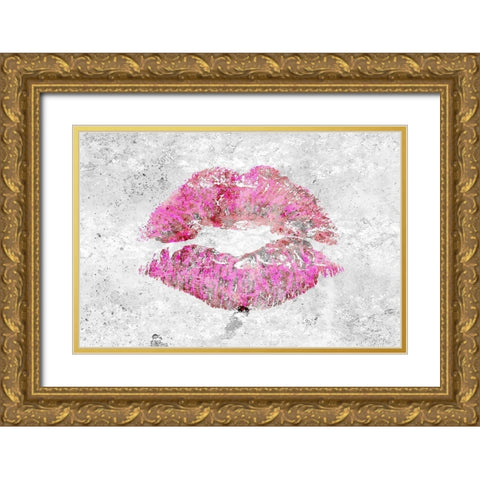 Shades of Lipstick 2 Gold Ornate Wood Framed Art Print with Double Matting by Kimberly, Allen