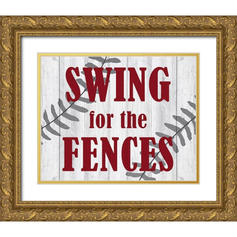 Swing Gold Ornate Wood Framed Art Print with Double Matting by Kimberly, Allen