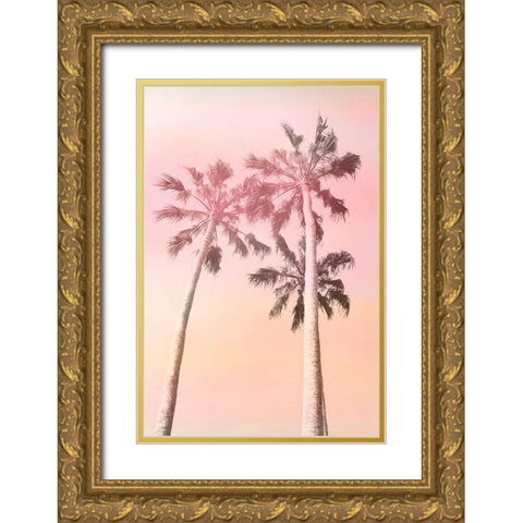 Pink Sunset 2 Gold Ornate Wood Framed Art Print with Double Matting by Kimberly, Allen