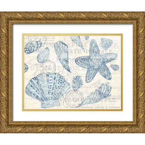 Dreaming of Shells Gold Ornate Wood Framed Art Print with Double Matting by Kimberly, Allen