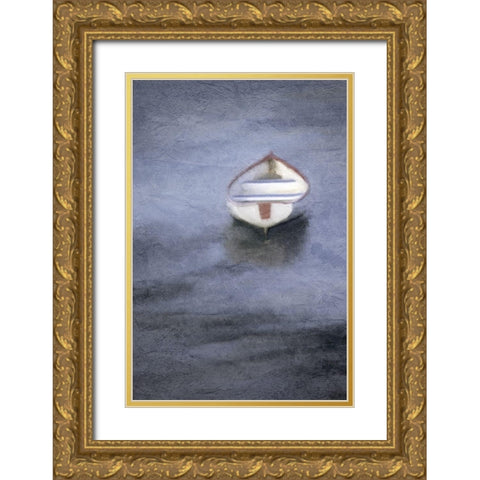 Blue Lake Gold Ornate Wood Framed Art Print with Double Matting by Kimberly, Allen