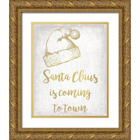 Christmas Jingle 1 Gold Ornate Wood Framed Art Print with Double Matting by Kimberly, Allen