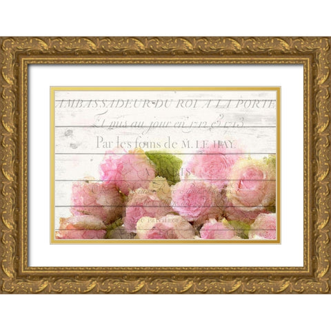 Fluers Gold Ornate Wood Framed Art Print with Double Matting by Kimberly, Allen