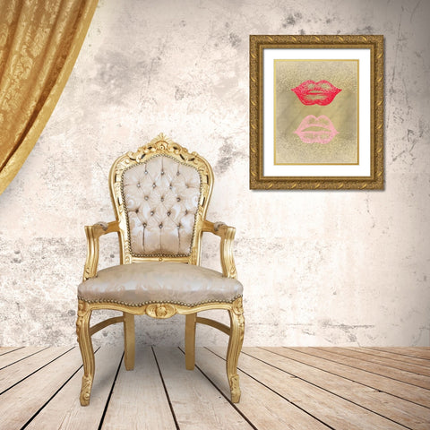 Shades 1 Gold Ornate Wood Framed Art Print with Double Matting by Kimberly, Allen