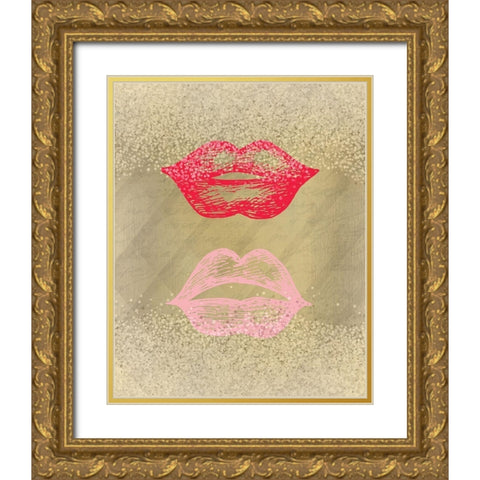 Shades 1 Gold Ornate Wood Framed Art Print with Double Matting by Kimberly, Allen