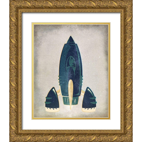 To Space 2 Gold Ornate Wood Framed Art Print with Double Matting by Allen, Kimberly