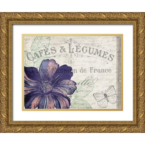 Lilac 2 Gold Ornate Wood Framed Art Print with Double Matting by Kimberly, Allen