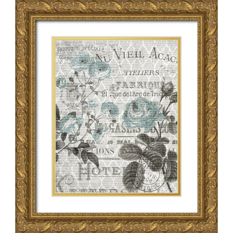 Paris Country 3 Gold Ornate Wood Framed Art Print with Double Matting by Kimberly, Allen