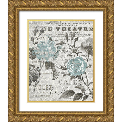 Paris Country 4 Gold Ornate Wood Framed Art Print with Double Matting by Kimberly, Allen