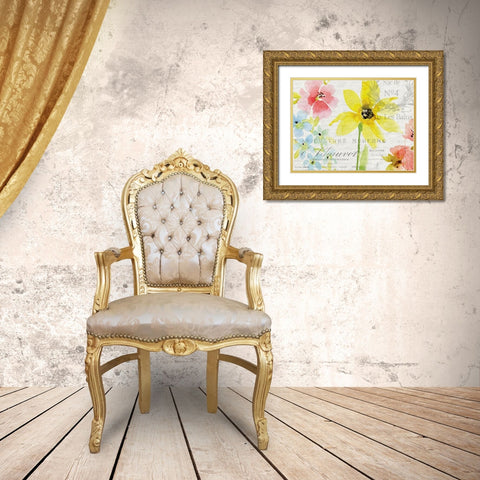 Spring Blooms 1 Gold Ornate Wood Framed Art Print with Double Matting by Kimberly, Allen