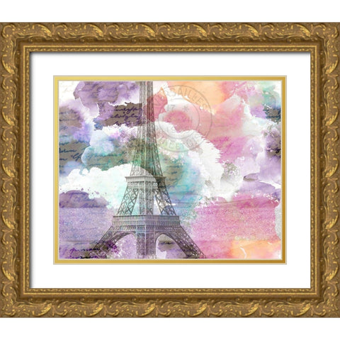Watercolor Travel 1 Gold Ornate Wood Framed Art Print with Double Matting by Kimberly, Allen