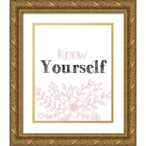Yourself 1 Gold Ornate Wood Framed Art Print with Double Matting by Kimberly, Allen