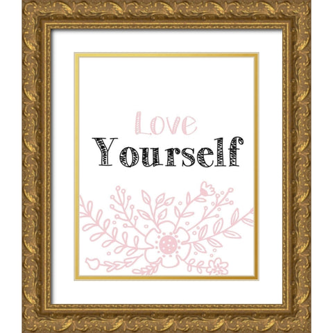 Yourself 3 Gold Ornate Wood Framed Art Print with Double Matting by Kimberly, Allen