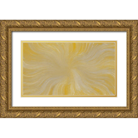 Yellow Dreams Gold Ornate Wood Framed Art Print with Double Matting by Kimberly, Allen