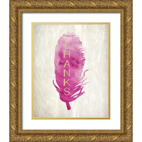 Leaf Tones 3 Gold Ornate Wood Framed Art Print with Double Matting by Kimberly, Allen