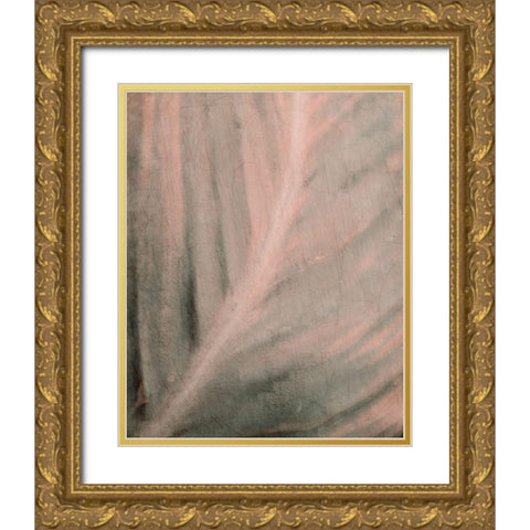 Shaded Leaf 1 Gold Ornate Wood Framed Art Print with Double Matting by Kimberly, Allen