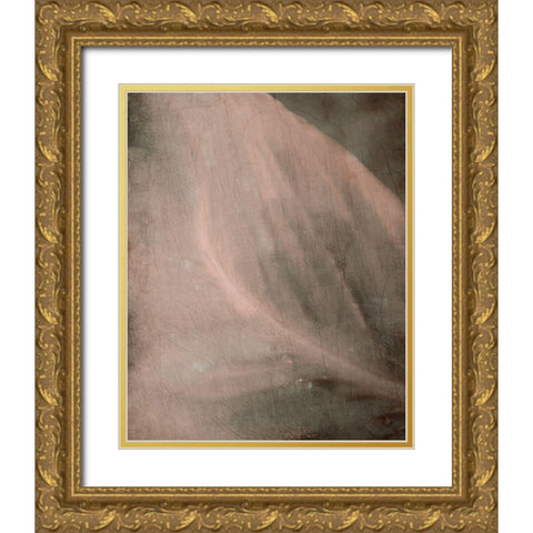 Shaded Leaf 2 Gold Ornate Wood Framed Art Print with Double Matting by Kimberly, Allen