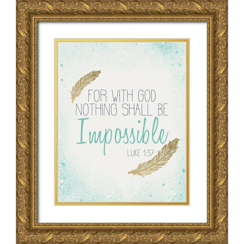 Impossible Gold Ornate Wood Framed Art Print with Double Matting by Kimberly, Allen