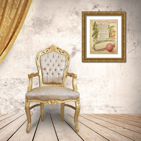 Splendid Vegetables Gold Ornate Wood Framed Art Print with Double Matting by Kimberly, Allen