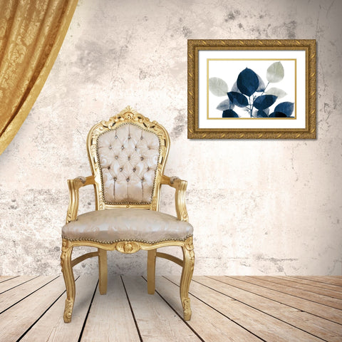 Midnight Leaves 1a Gold Ornate Wood Framed Art Print with Double Matting by Allen, Kimberly