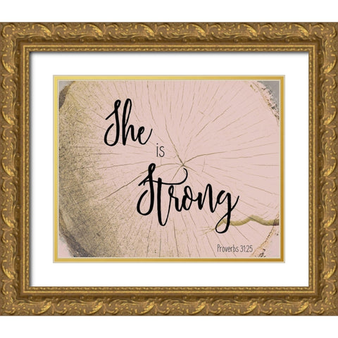 She Is 4 Gold Ornate Wood Framed Art Print with Double Matting by Kimberly, Allen