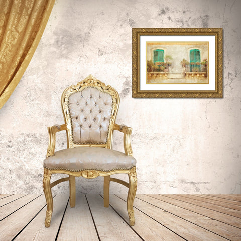 From the Balcony Gold Ornate Wood Framed Art Print with Double Matting by Kimberly, Allen
