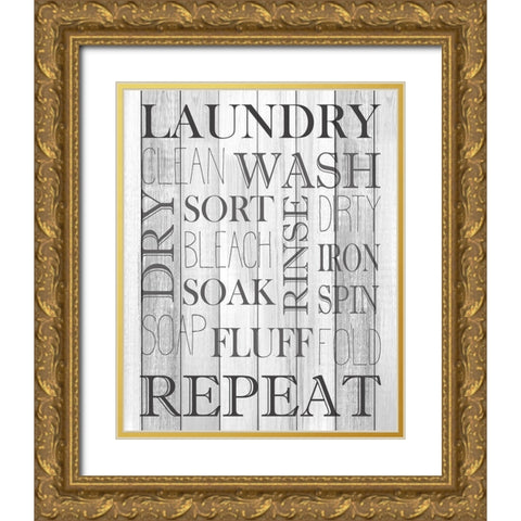 Repeat Gold Ornate Wood Framed Art Print with Double Matting by Kimberly, Allen