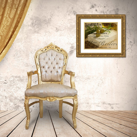 Olive and Cheese Gold Ornate Wood Framed Art Print with Double Matting by Kimberly, Allen