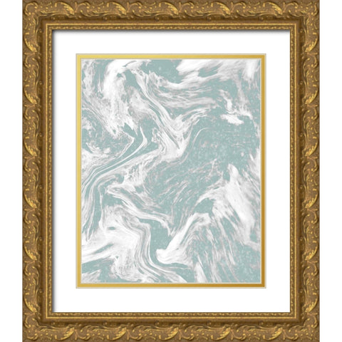 Sparkle Marble 2 Gold Ornate Wood Framed Art Print with Double Matting by Kimberly, Allen