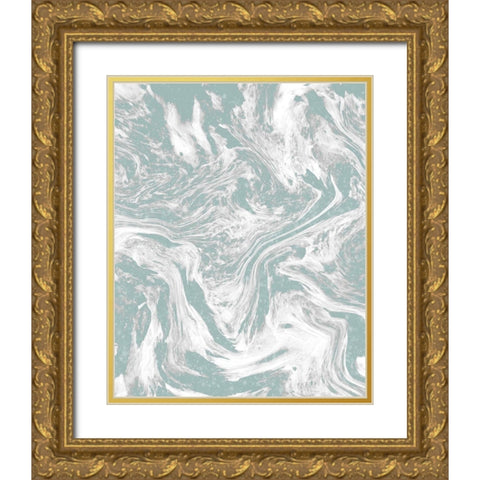 Sparkle Marble 3 Gold Ornate Wood Framed Art Print with Double Matting by Kimberly, Allen