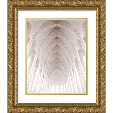 Arches 2 Gold Ornate Wood Framed Art Print with Double Matting by Kimberly, Allen