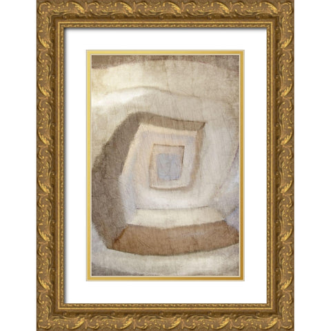 Stairway Gold Ornate Wood Framed Art Print with Double Matting by Kimberly, Allen