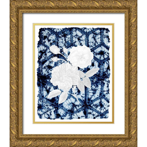 On Blue 1 Gold Ornate Wood Framed Art Print with Double Matting by Allen, Kimberly