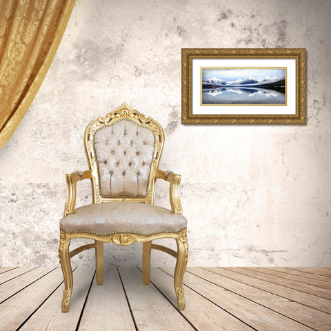 Mountainside Reflection Gold Ornate Wood Framed Art Print with Double Matting by Allen, Kimberly