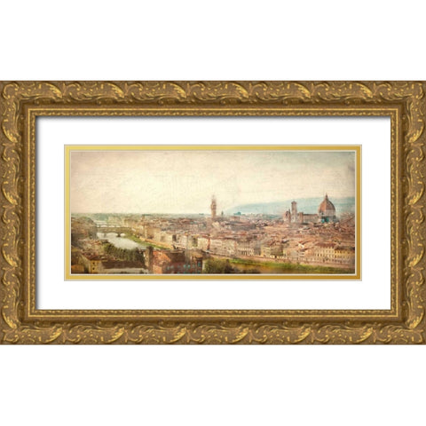 Florence View Gold Ornate Wood Framed Art Print with Double Matting by Allen, Kimberly