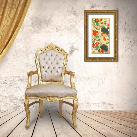 Carte Postale Blooms Henna 2 Gold Ornate Wood Framed Art Print with Double Matting by Allen, Kimberly